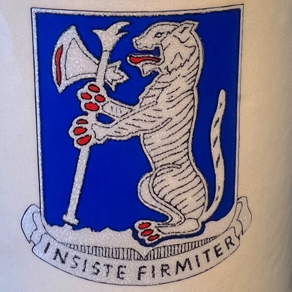 Beer Stein U.S. Army 77th Armor Regiment Unit Crest ~ STEEL TIGER ~ Battle Ax - Picture 2 of 16